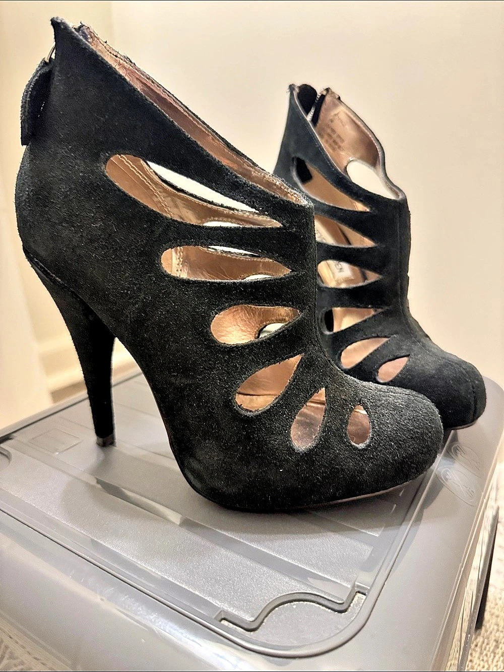 Steve Madden Black Cutout Heels